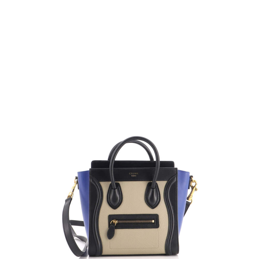 Celine Nano Tricolor Luggage Bag Leather